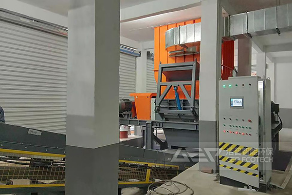 福建大件垃圾剪切式破碎機(jī)，大型垃圾分類處理設(shè)備生產(chǎn)線項(xiàng)目案例